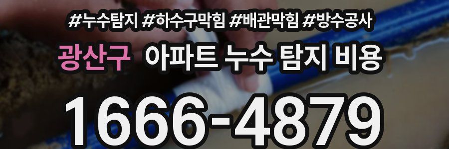 광산구 아파트 누수 탐지 비용