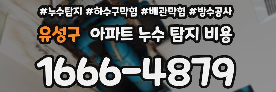 유성구 아파트 누수 탐지 비용