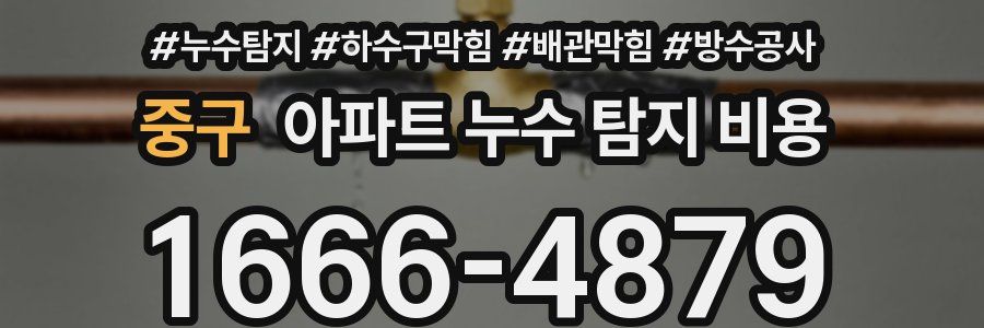 중구 아파트 누수 탐지 비용