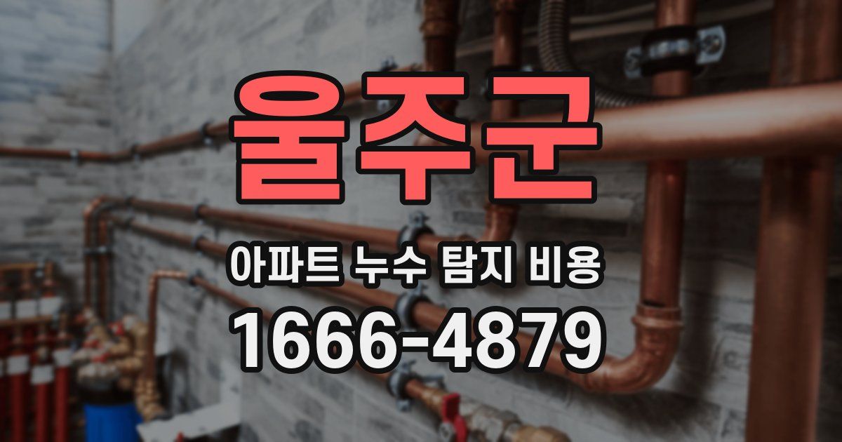 울주군 아파트 누수 탐지 비용