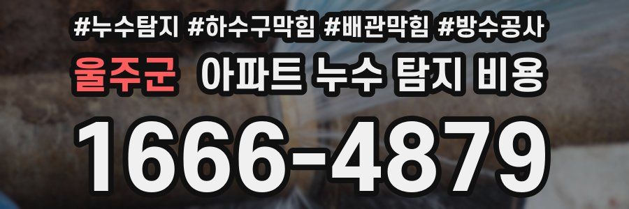 울주군 아파트 누수 탐지 비용