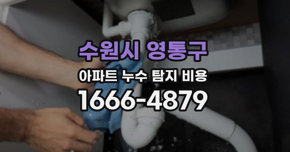 수원시 영통구 아파트 누수 탐지 비용
