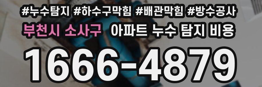 부천시 소사구 아파트 누수 탐지 비용