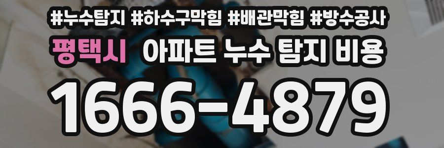 평택시 아파트 누수 탐지 비용