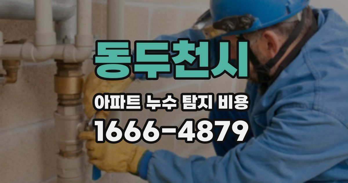동두천시 아파트 누수 탐지 비용