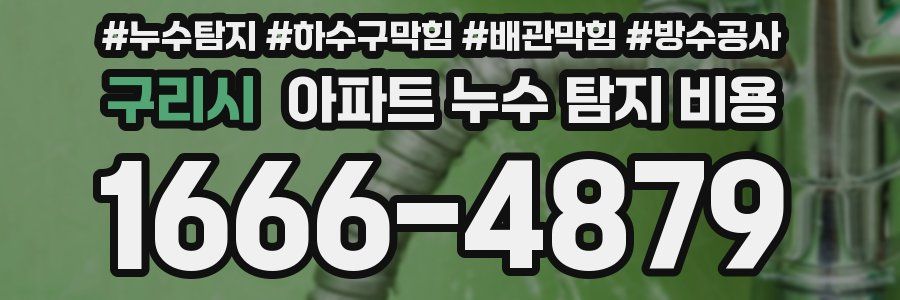 구리시 아파트 누수 탐지 비용