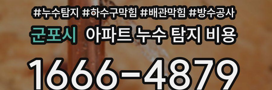 군포시 아파트 누수 탐지 비용