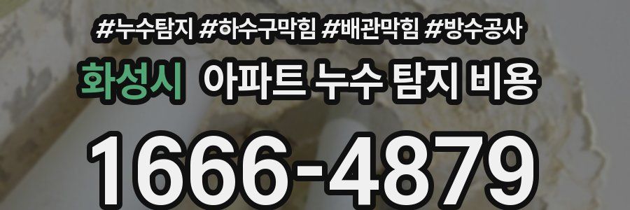 화성시 아파트 누수 탐지 비용