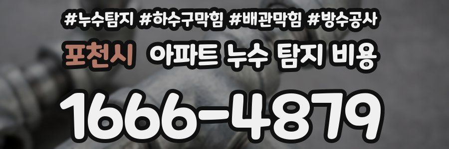포천시 아파트 누수 탐지 비용