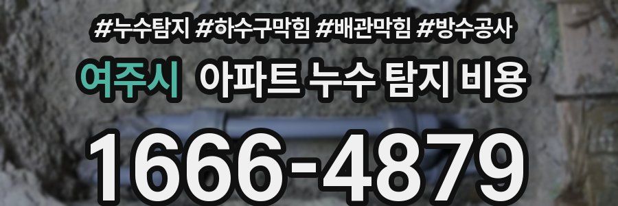 여주시 아파트 누수 탐지 비용