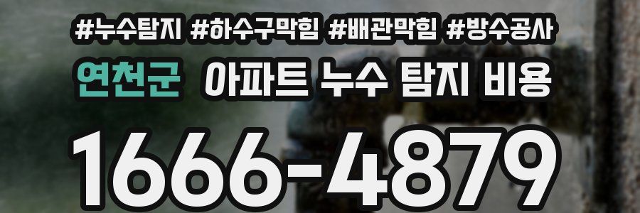 연천군 아파트 누수 탐지 비용