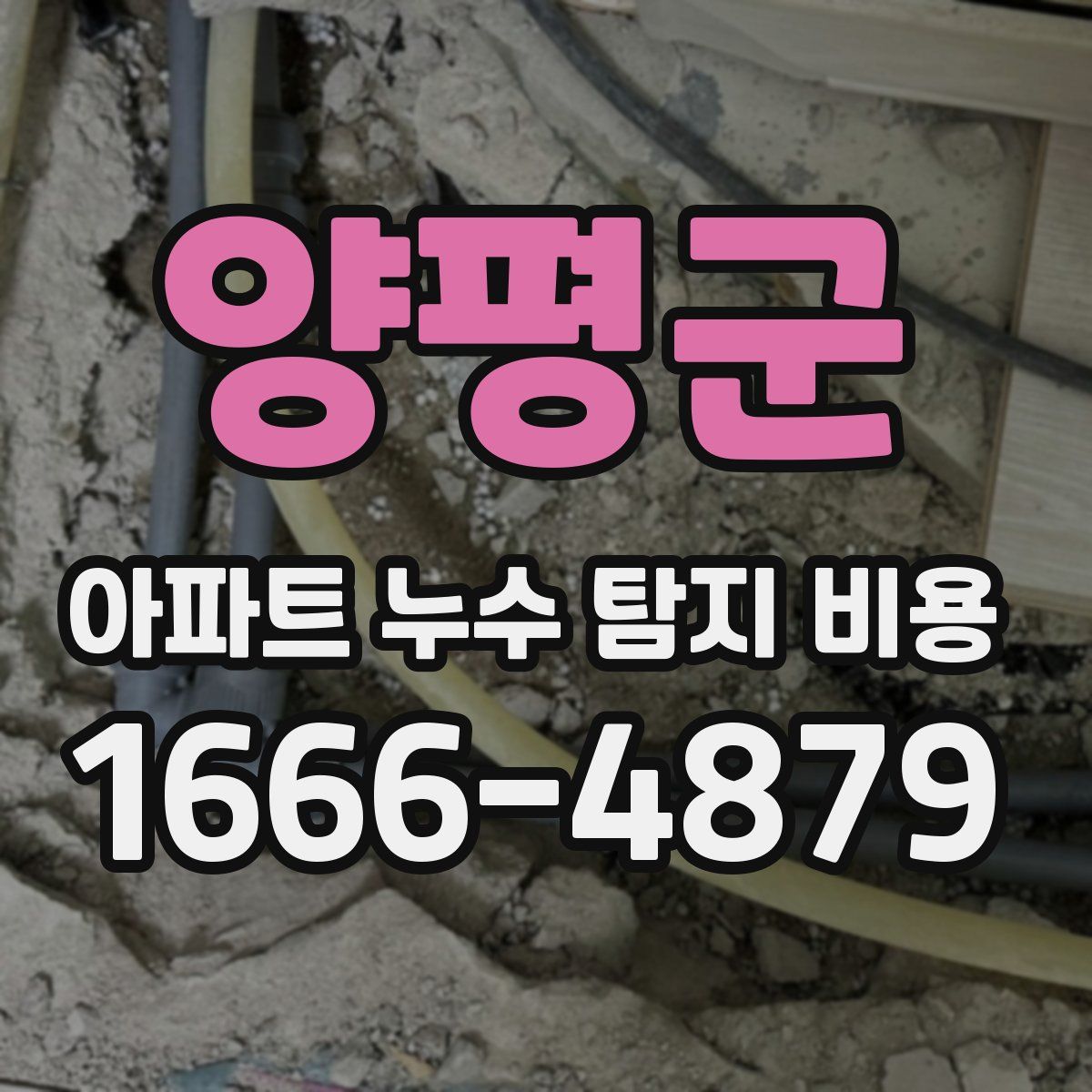양평군 아파트 누수 탐지 비용