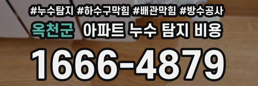 옥천군 아파트 누수 탐지 비용