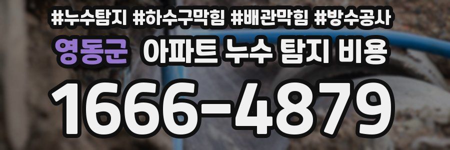 영동군 아파트 누수 탐지 비용