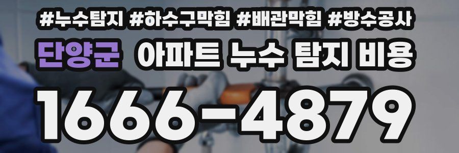 단양군 아파트 누수 탐지 비용