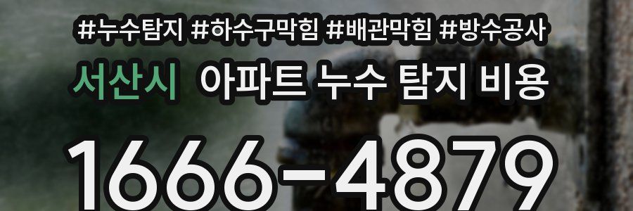 서산시 아파트 누수 탐지 비용