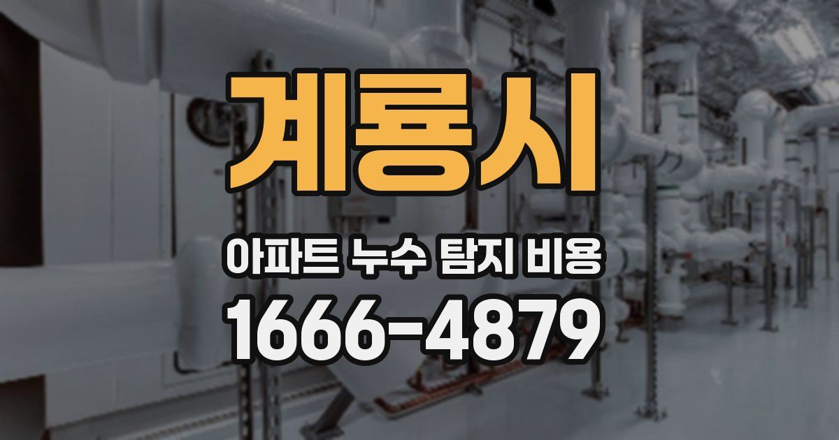 계룡시 아파트 누수 탐지 비용