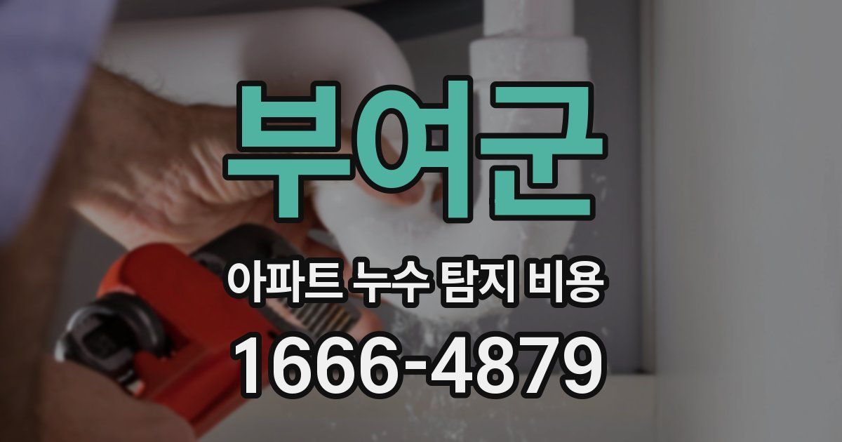 부여군 아파트 누수 탐지 비용