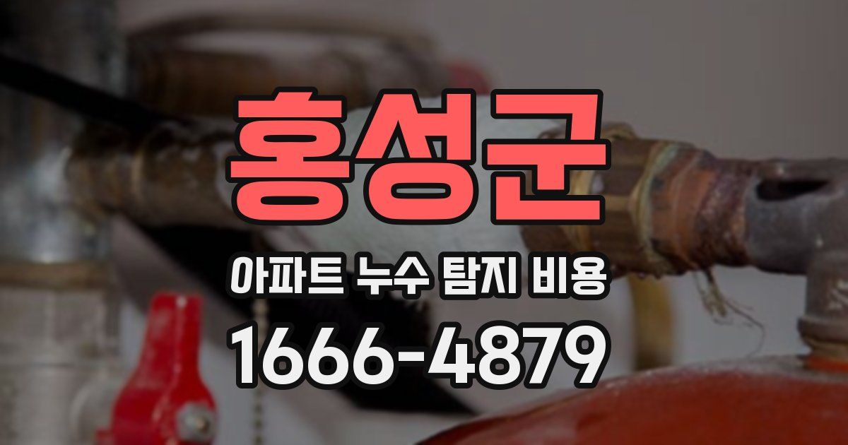 홍성군 아파트 누수 탐지 비용