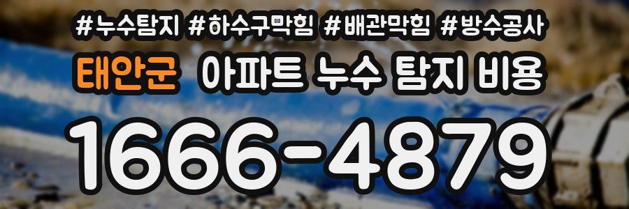 태안군 아파트 누수 탐지 비용