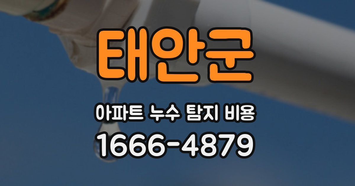 태안군 아파트 누수 탐지 비용
