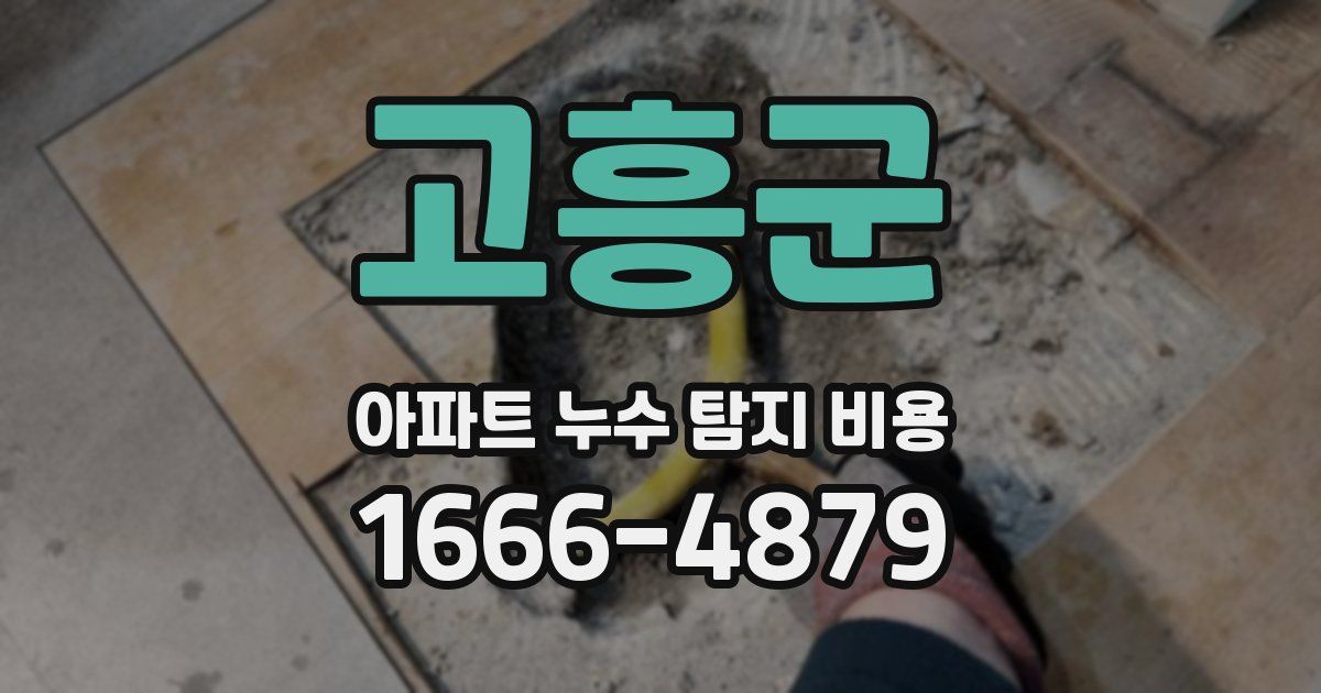 고흥군 아파트 누수 탐지 비용