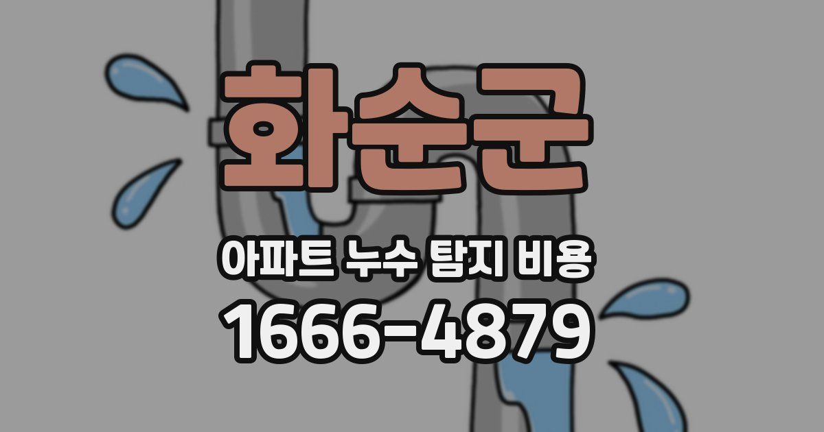 화순군 아파트 누수 탐지 비용