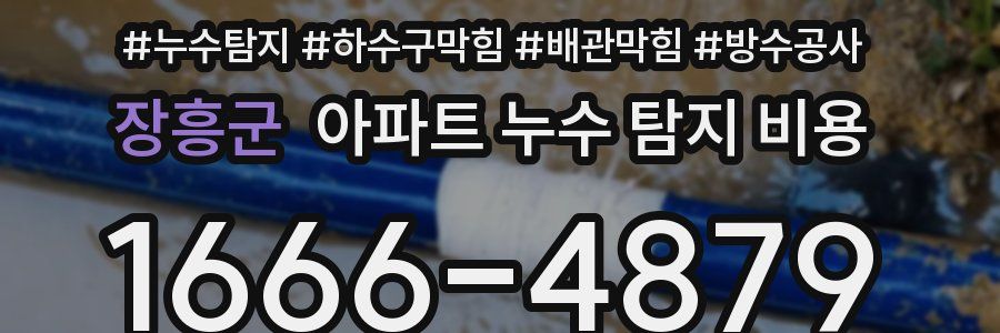 장흥군 아파트 누수 탐지 비용