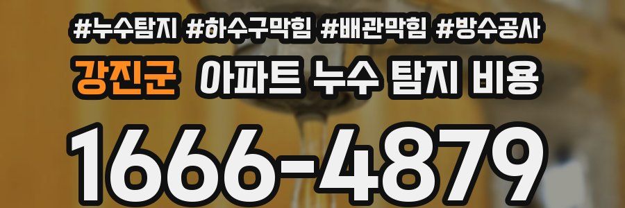 강진군 아파트 누수 탐지 비용