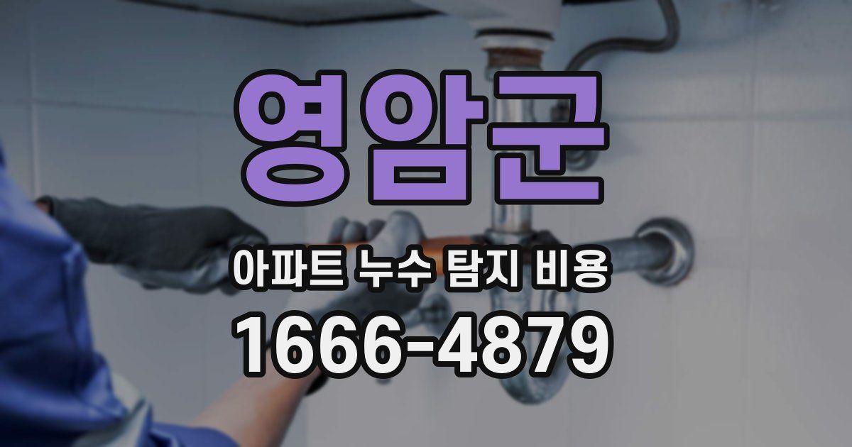 영암군 아파트 누수 탐지 비용