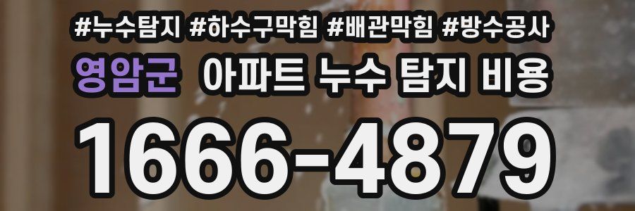 영암군 아파트 누수 탐지 비용