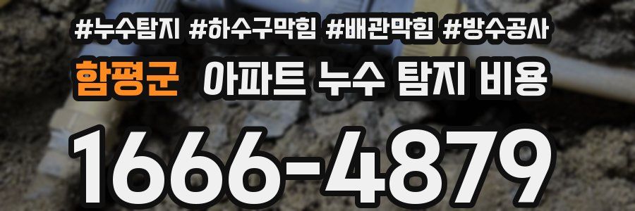 함평군 아파트 누수 탐지 비용