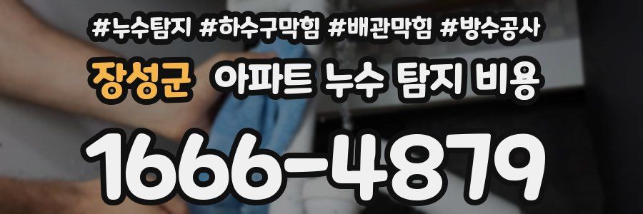 장성군 아파트 누수 탐지 비용