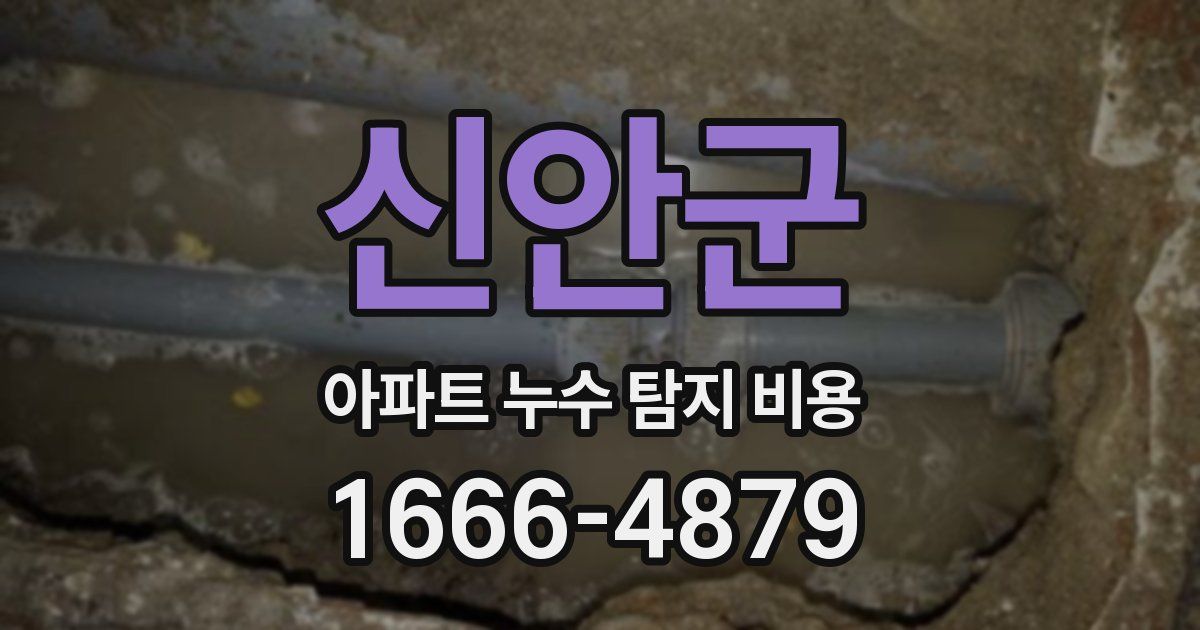 신안군 아파트 누수 탐지 비용