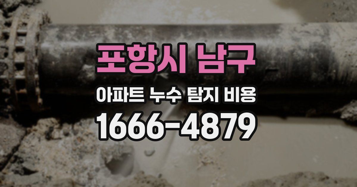 포항시 남구 아파트 누수 탐지 비용