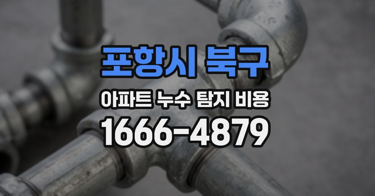 포항시 북구 아파트 누수 탐지 비용