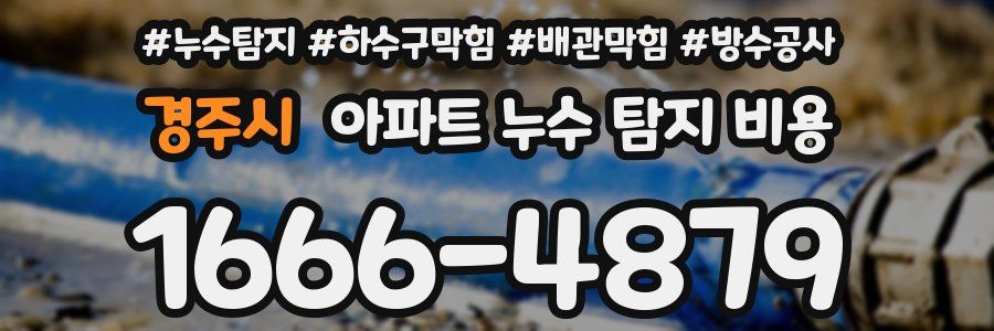 경주시 아파트 누수 탐지 비용