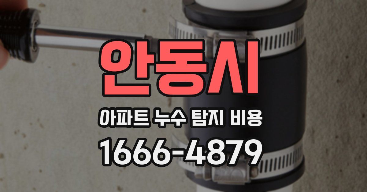 안동시 아파트 누수 탐지 비용