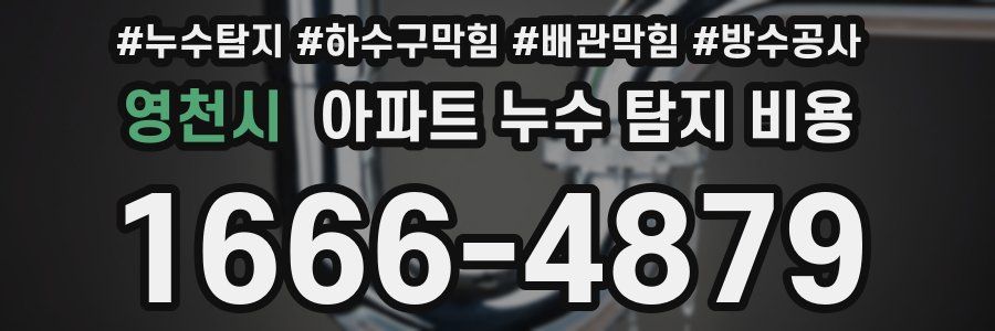 영천시 아파트 누수 탐지 비용