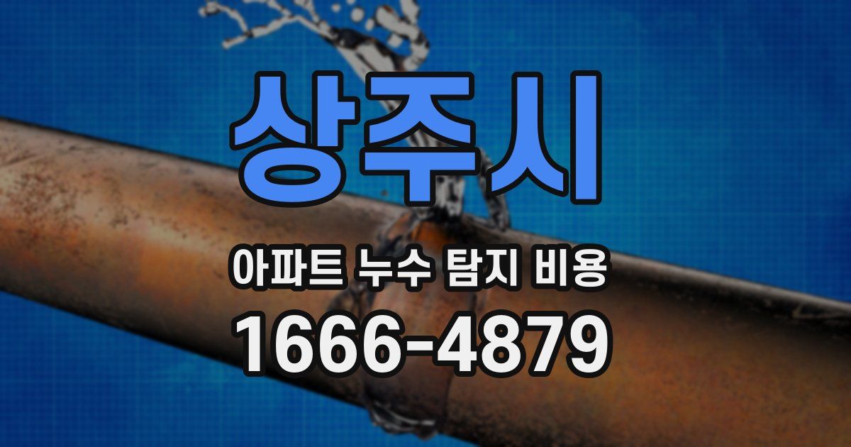 상주시 아파트 누수 탐지 비용