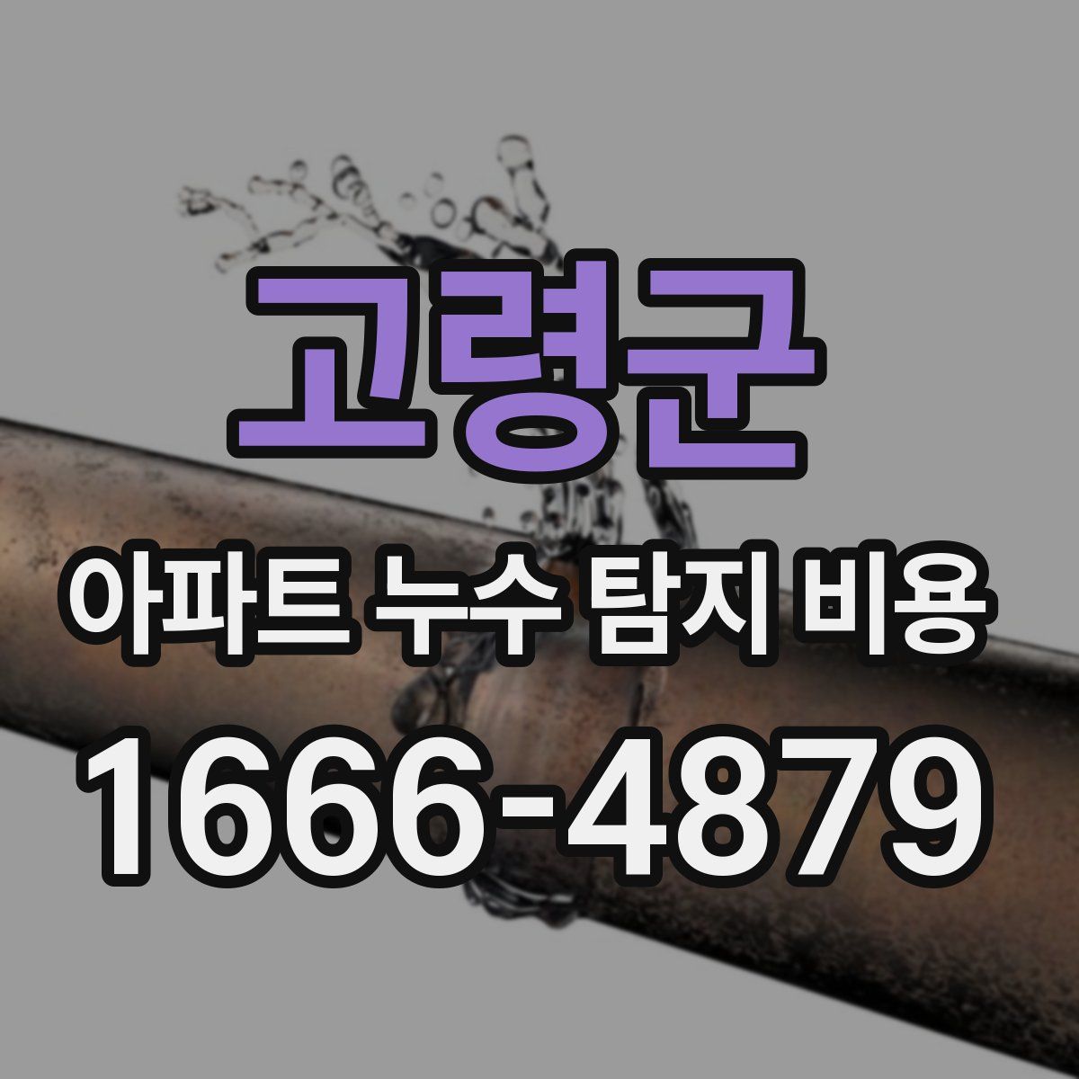 고령군 아파트 누수 탐지 비용