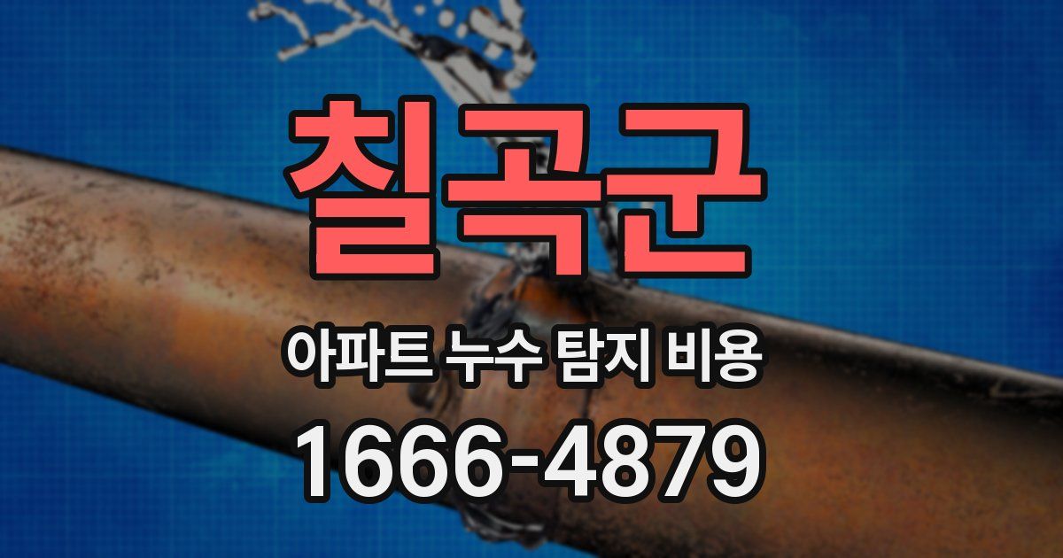 칠곡군 아파트 누수 탐지 비용