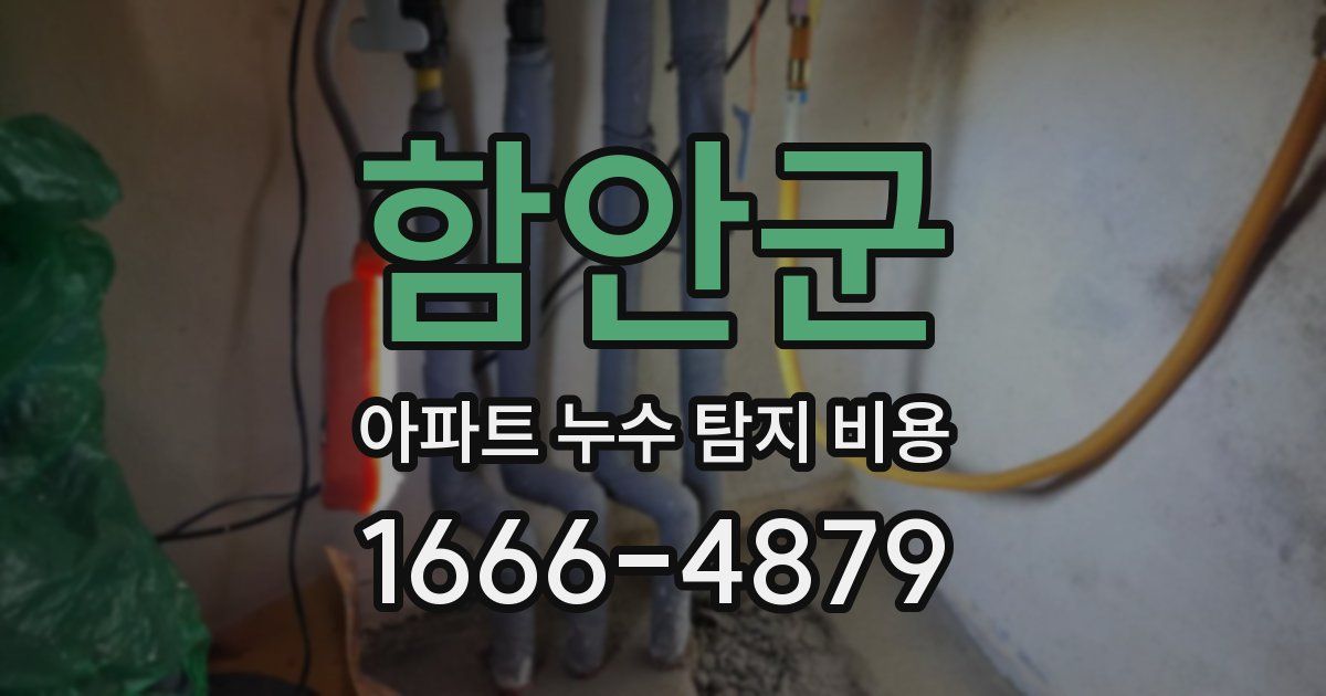 함안군 아파트 누수 탐지 비용