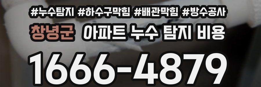 창녕군 아파트 누수 탐지 비용