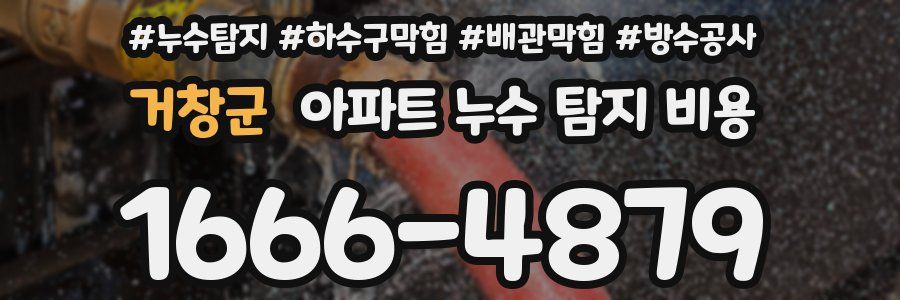 거창군 아파트 누수 탐지 비용