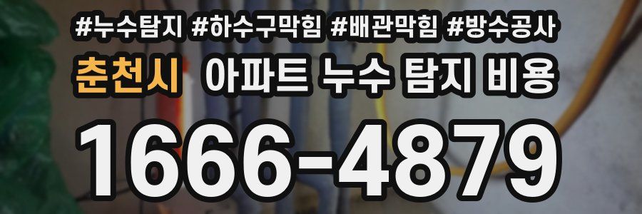 춘천시 아파트 누수 탐지 비용