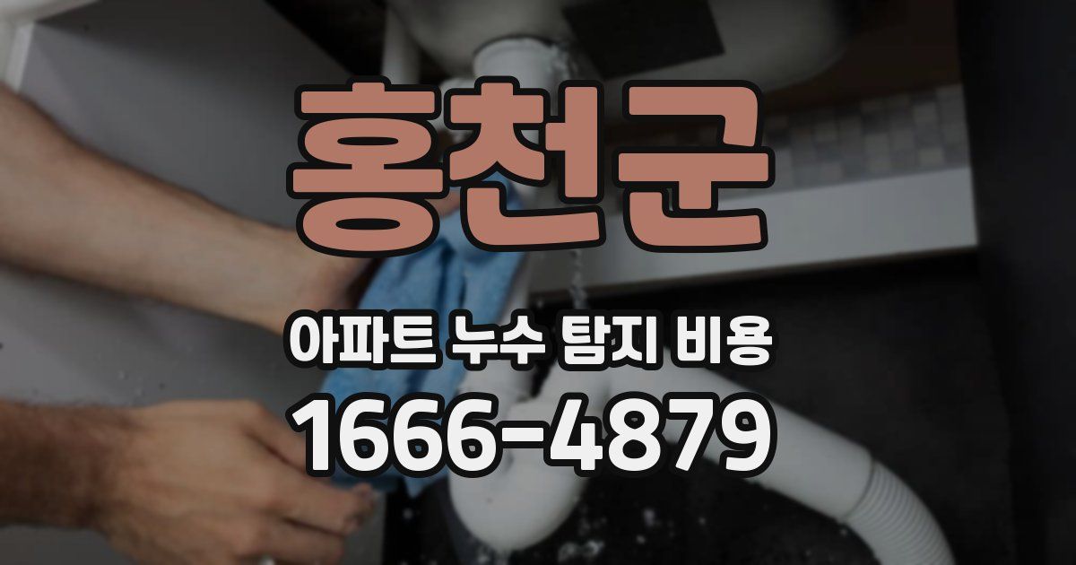 홍천군 아파트 누수 탐지 비용