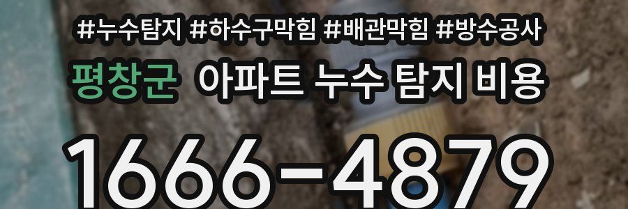 평창군 아파트 누수 탐지 비용