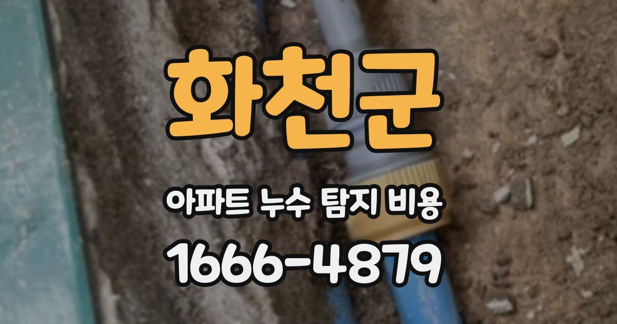 화천군 아파트 누수 탐지 비용