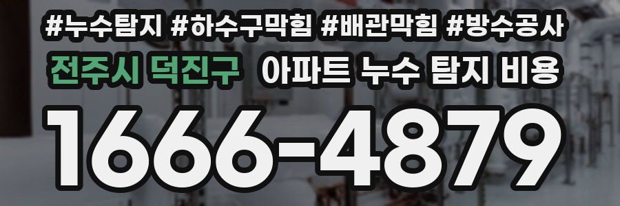 전주시 덕진구 아파트 누수 탐지 비용